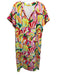 Crosby Size S Green, Pink, Multi Polyester Short Sleeve Abstract Print Dress Green, Pink, Multi / S
