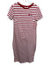 Etre Cecile Size XS Red & White Cotton Short Sleeve Stripe T Shirt Midi Dress Red & White / XS