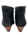 Frye Shoe Size 8 Black Nubuck Side Zip Almond Toe Western Ankle Booties Black / 8