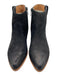 Frye Shoe Size 8 Black Nubuck Side Zip Almond Toe Western Ankle Booties Black / 8
