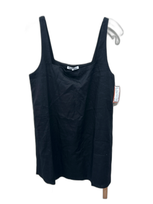Reformation Size 4 Black Cotton Blend Sleeveless Square Neck Dress Black / 4