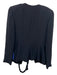 Giorgio Armani Size 40/S Black Silk Snaps Braid Detailing Collarless Jacket Black / 40/S