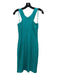 St. John Size 4 Teal Green Rayon & Polyester Knit Sequined Twist Front Dress Teal Green / 4