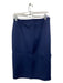 St. John Size 6 Navy Blue Viscose Blend Knit Side Zip Pencil Skirt Navy Blue / 6