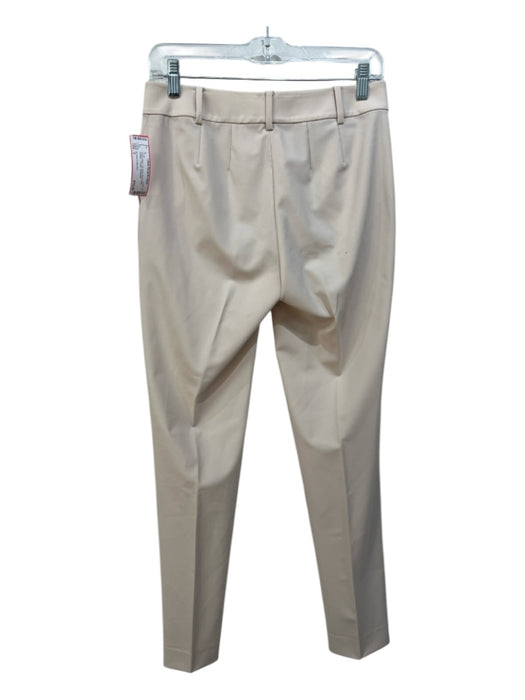 St John Collection Size 2 Beige Wool Low Rise Pleat Detail Straight Pants Beige / 2