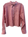 J Crew Size 8 Red & White Cotton Collared Button Up Long Sleeve Pinstripe Top Red & White / 8