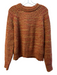 Evereve Size S Orange Acrylic Blend Knit Round Neck Long Sleeve Sweater Orange / S