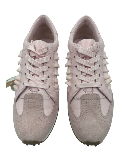 Tory Burch SPORT Shoe Size 8 Light Pink Leather & Suede ruffles Laces Sneakers Light Pink / 8