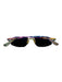 Filling Pieces Purple & Blue Irridescent Oil Slick Oval Y2K Angular Sunglasses Purple & Blue