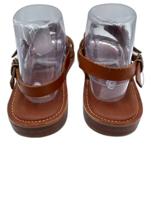 Patricia Nash Shoe Size 9 Brown Leather Toe Strap Bronze Hardware Sandals Brown / 9