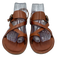 Patricia Nash Shoe Size 9 Brown Leather Toe Strap Bronze Hardware Sandals Brown / 9