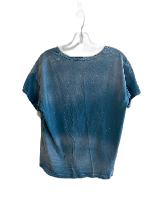 Sundry Size 2 Blue 100% Cotton Distressed Stiching Bleach Dye Relaxed Top Blue / 2