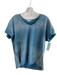 Sundry Size 2 Blue 100% Cotton Distressed Stiching Bleach Dye Relaxed Top Blue / 2