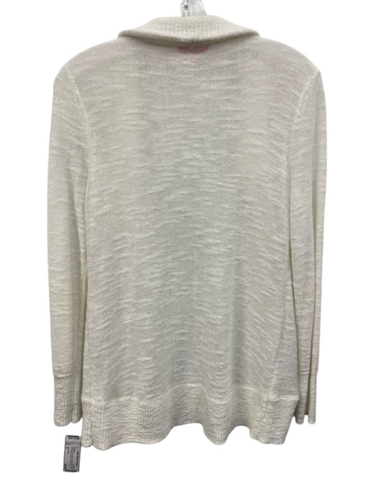 Lilly Pulitzer Size S White Viscose Blend Open Front Open Knit Cardigan White / S