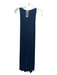 Free People Size M Navy Blue Polyester & Cotton Sleeveless Knit Slits Dress Navy Blue / M