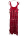Sabina Musayev Size M red, gold, multi Polyester Sleeveless Tie Shoulder Dress red, gold, multi / M