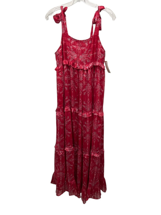 Sabina Musayev Size M red, gold, multi Polyester Sleeveless Tie Shoulder Dress red, gold, multi / M