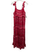Sabina Musayev Size M red, gold, multi Polyester Sleeveless Tie Shoulder Dress red, gold, multi / M