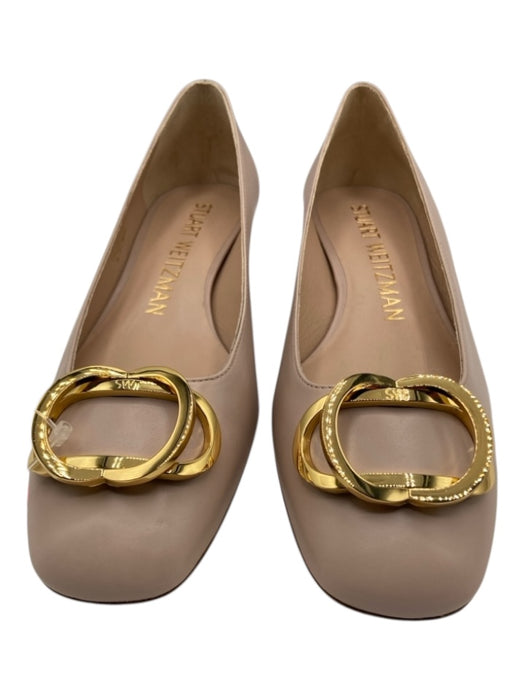 Stuart Weitzman Shoe Size 7 Beige Pink Leather Upper Buckle Detail Pumps Beige Pink / 7