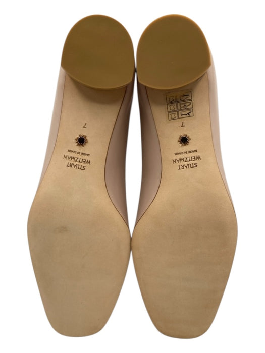 Stuart Weitzman Shoe Size 7 Beige Pink Leather Upper Buckle Detail Pumps Beige Pink / 7