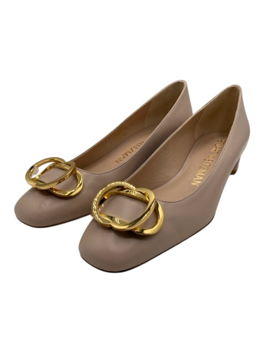 Stuart Weitzman Shoe Size 7 Beige Pink Leather Upper Buckle Detail Pumps Beige Pink / 7