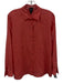 Eileen Fisher Size PP Salmon Pink Linen Long Sleeve Button Up Collared Shirt Top Salmon Pink / PP