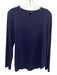 Eileen Fisher Size M Navy Blue Viscose Blend Long Sleeve T Shirt Top Navy Blue / M