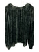 Johnny Was Jade Size S Green Rayon Blend Long Sleeve Velvet Square Neck Top Green / S