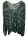 Johnny Was Jade Size S Green Rayon Blend Long Sleeve Velvet Square Neck Top Green / S
