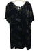 Eileen Fisher Size M Black, Blue, Green Rayon Blend Long Sleeve Velvet Dress Black, Blue, Green / M