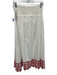 Ann Mashburn Size Est M White & Red Cotton Eyelet A Line Smocked Waist Skirt White & Red / Est M