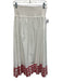 Ann Mashburn Size Est M White & Red Cotton Eyelet A Line Smocked Waist Skirt White & Red / Est M