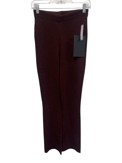 Tuckernuck Size XS Dark Brown Viscose Blend Elastic Waist Flare Leg Pants Dark Brown / XS