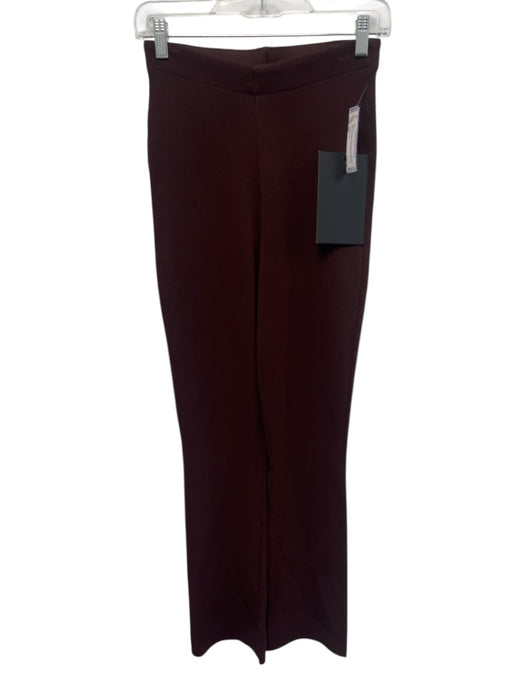 Tuckernuck Size XS Dark Brown Viscose Blend Elastic Waist Flare Leg Pants Dark Brown / XS
