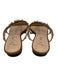 FS/NY Shoe Size 7B Brown Leather Stud Detail Open Toe Sandals Brown / 7B