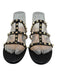 FS/NY Shoe Size 7B Black Leather Stud Detail Open Toe Sandals Black / 7B