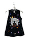 Queen of Sparkles Size S Black Multi Cotton Blend Sequins Bulldog Sleeveless Top Black Multi / S