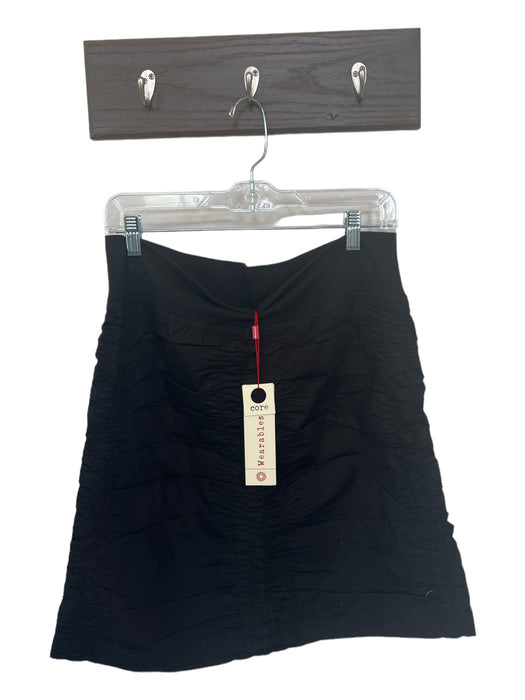 Wearables Size L Black Cotton Elastic Waist Mini Skirt Black / L