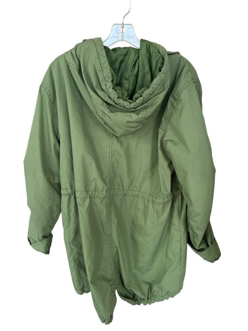 Velvet Size S Green Cotton Blend Quilted Hood Full Zip Jacket Green / S