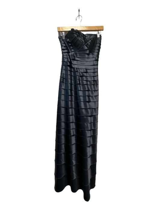 BCBG Maxazria Size 2 Black Polyester Tiered Sweetheart Neckline Gown Black / 2