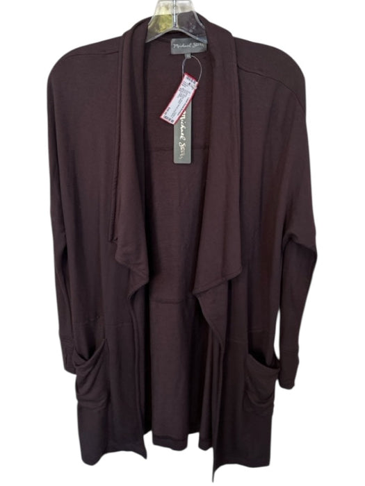 Michael Stars Size XS Brown Rayon Blend Long Sleeve Open Front Sweater Brown / XS