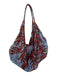 Red & Blue Canvas Top Handles Coral Tote Bag Red & Blue / L