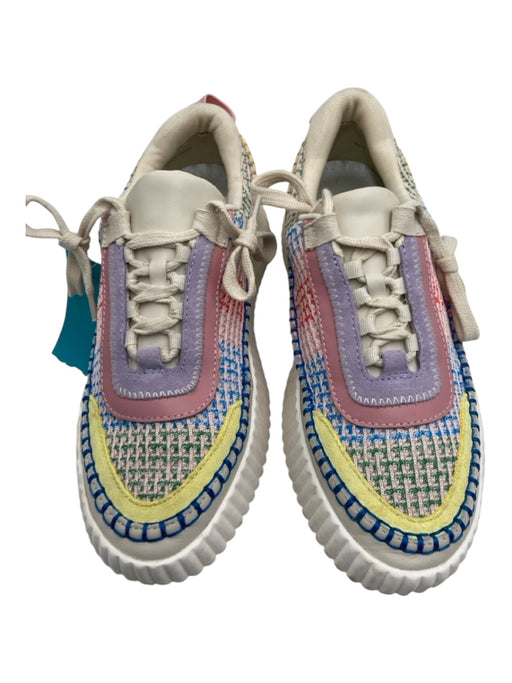 Dolce Vita Shoe Size 7.5 White & Multi Synthetic round toe Woven Sneakers White & Multi / 7.5