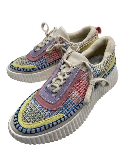 Dolce Vita Shoe Size 7.5 White & Multi Synthetic round toe Woven Sneakers White & Multi / 7.5