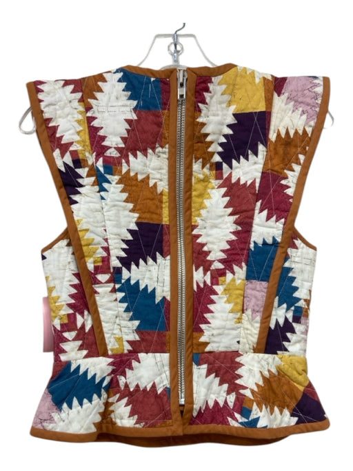 Isabel Marant Etoile Size 38 Brown & Multi Cotton Quilted Sleeveless Top Brown & Multi / 38