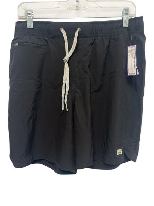 Vuori Size L Black Polyester Blend Solid Athleisure Men's Shorts Black / L