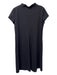 Sara Campbell Size S Black Rayon Blend Cap Sleeve High Neck Stitch Detail Dress Black / S