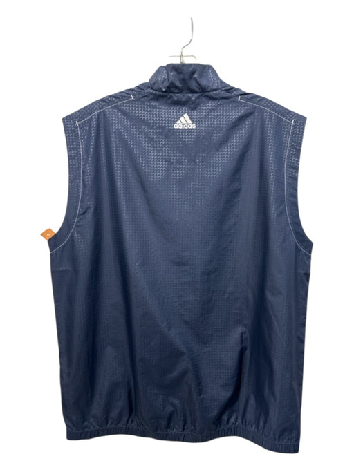 Adidas Size L Navy Synthetic Squares Vest Men's Jacket Navy / L