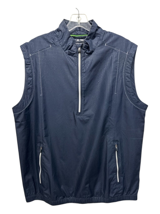 Adidas Size L Navy Synthetic Squares Vest Men's Jacket Navy / L