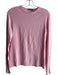 J. McLaughlin Size S Pink Cotton Long Sleeve Gold detail Round Neck Top Pink / S